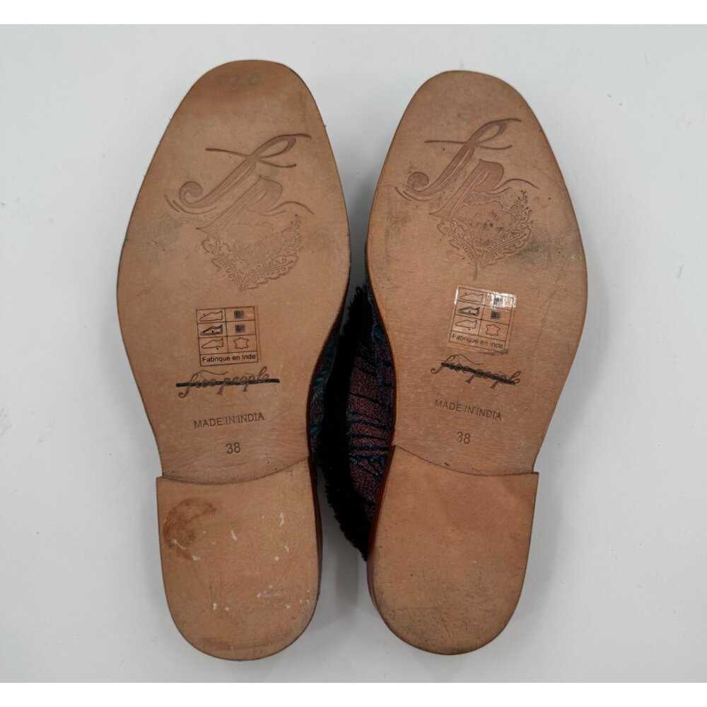 Free People Butterfly Effect Velvet Slip-On Mules Size 7.5 or 38 - Picture 6 of 7